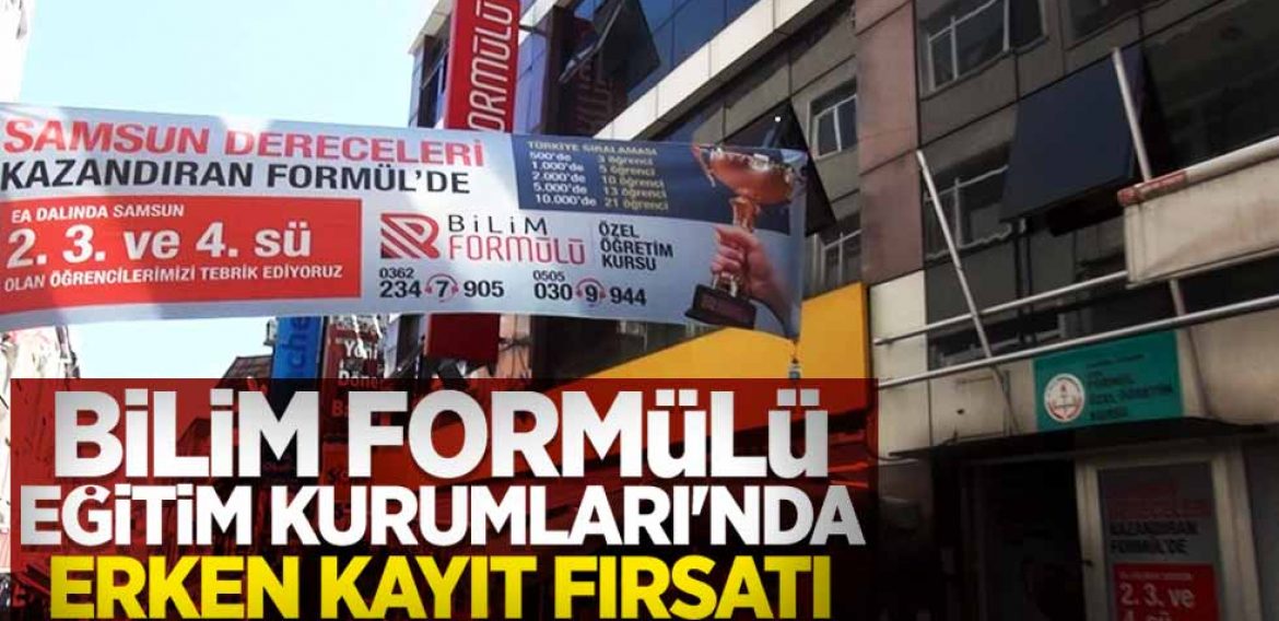 Samsun Bilim Formülü Eğitim Kurumları’nda Erken Kayıt Fırsatı